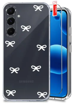 Etui do Samsung Galaxy A55 5G przezroczyste różne wzory modne ze szkłem