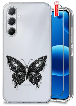 Etui do Samsung Galaxy M15 5G przezroczyste różne wzory modne ze szkłem