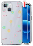 Etui do iPhone 15 przezroczyste różne wzory modne ze szkłem