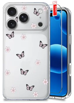 Etui do iPhone 17 Pro Max przezroczyste różne wzory modne ze szkłem