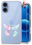 Etui do iPhone 16 przezroczyste różne wzory modne ze szkłem