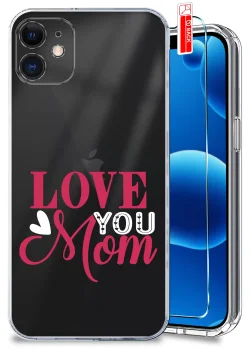 Etui do iPhone 11 przezroczyste różne wzory dla Mamy ze szkłem