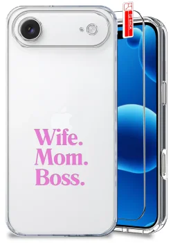 Etui do iPhone Air przezroczyste różne wzory dla Mamy ze szkłem