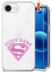 Etui do iPhone 16e / 17e przezroczyste różne wzory dla Mamy ze szkłem