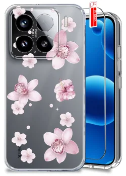 Etui do Xiaomi 15 przezroczyste różne wzory modne ze szkłem