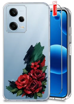 Etui do Xiaomi Redmi Note 12 5G przezroczyste różne wzory modne ze szkłem