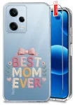 Etui do Xiaomi Redmi Note 12 5G przezroczyste różne wzory dla Mamy ze szkłem