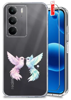 Etui do Realme C75 przezroczyste różne wzory modne ze szkłem