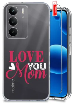 Etui do Realme C75 przezroczyste różne wzory dla Mamy ze szkłem