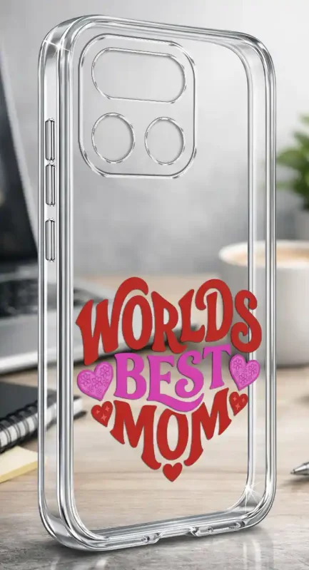 Etui na Dzień Matki do Realme 16 Pro, bezbarwny case z kolorowym nadrukiem Worlds Best Mom