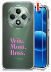 Etui do Oppo Reno 12 F / 12 FS 4G / 5G przezroczyste różne wzory dla Mamy ze szkłem