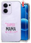 Etui do Oppo Reno 13 FS 5G / 13 F 5G przezroczyste różne wzory dla Mamy ze szkłem