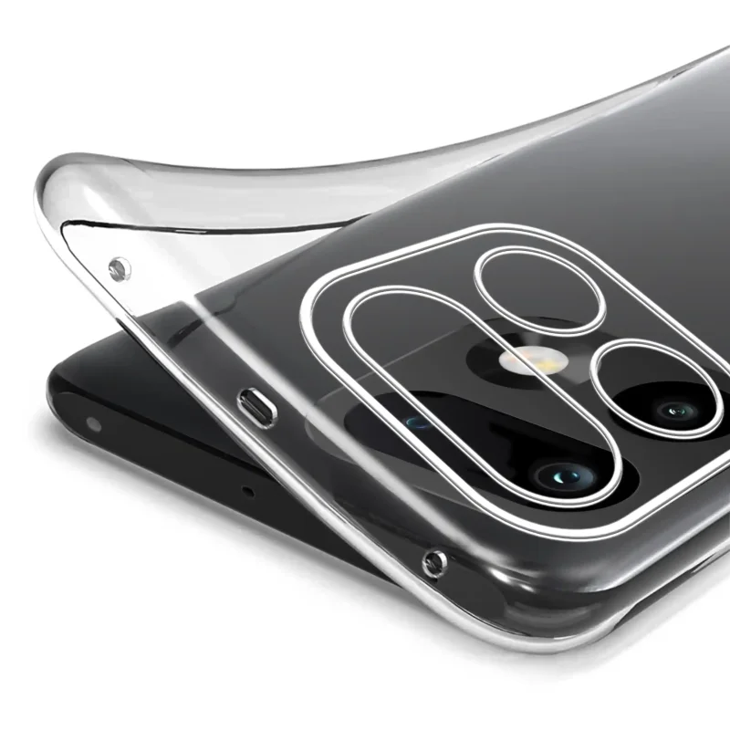 Elastyczne przezroczyste etui do Realme 16 Pro+ Plus 5G prezentujące giętką silikonową konstrukcję