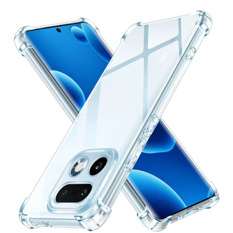 Przezroczyste silikonowe etui do Realme 16 Pro+ Plus 5G ze wzmocnionymi narożnikami i ochroną aparatów