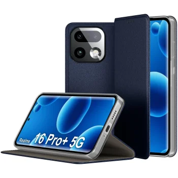 Etui do Realme 16 Pro+ Plus 5G granatowe magnetyczne zamykane