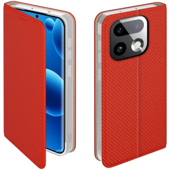 Etui do Realme 16 Pro+ Plus 5G czerwone zamykane