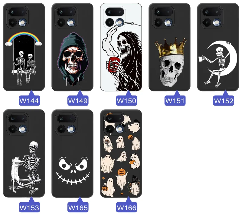 Kolekcja wzorów etui Halloween do Realme 16 Pro+ Plus 5G z nadrukami duchów, dyń, czaszek, szkieletów i mrocznych postaci