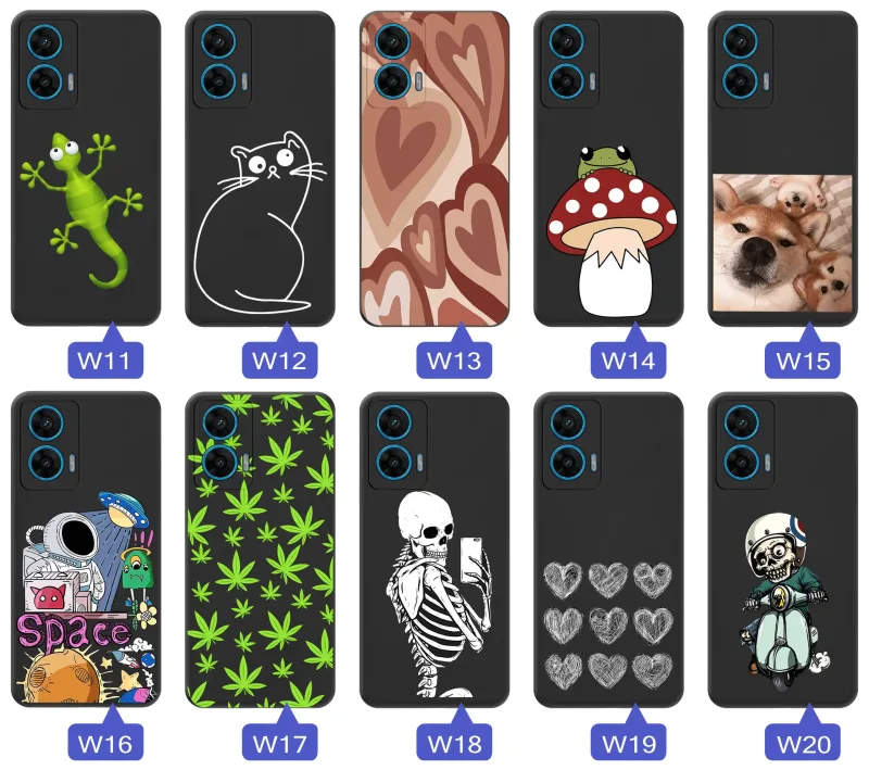 Różne motywy etui do Motorola Moto G96 5G – szkielety, psy, koty, kosmos
