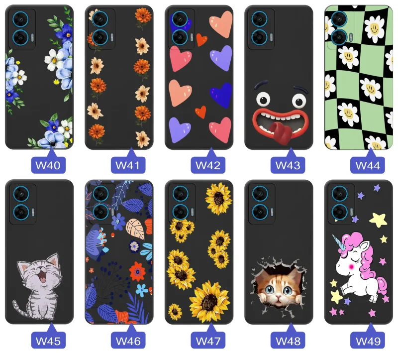 Kolekcja etui z fajnym wzorem do Motorola Moto G96 5G - śmieszne, fajne, kolorowe