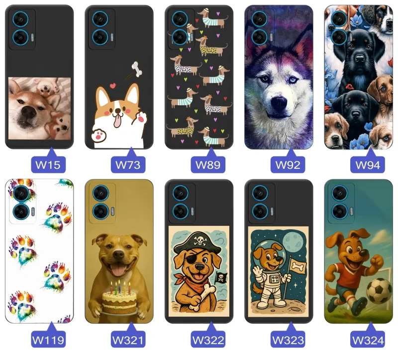 Kolekcja wzorów z psem na Motorola Moto G96 5G - szczeniaki, jamnik, husky