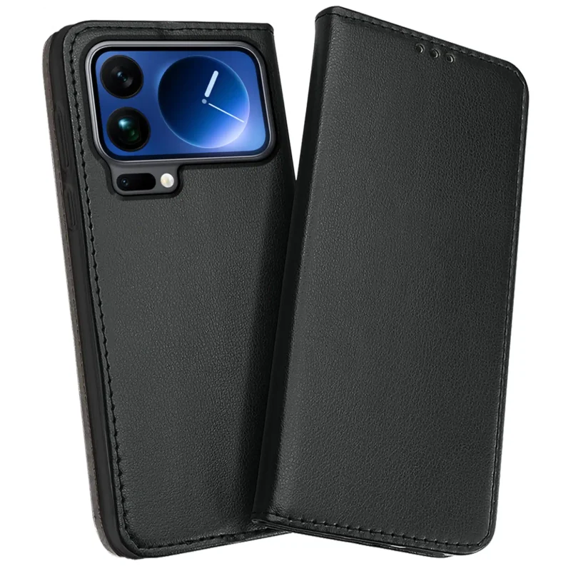 Skórzane etui z klapką do Xiaomi 17 Pro z magnetycznym zamknięciem