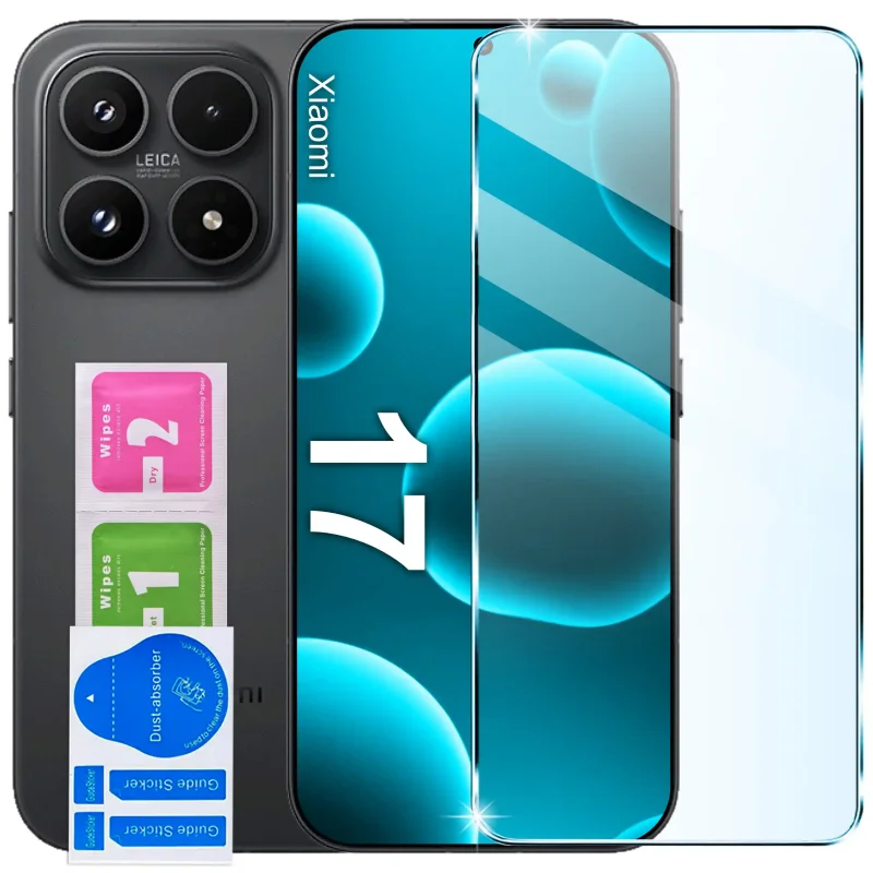 Szkło ochronne 9H do Xiaomi 17 z akcesoriami montażowymi