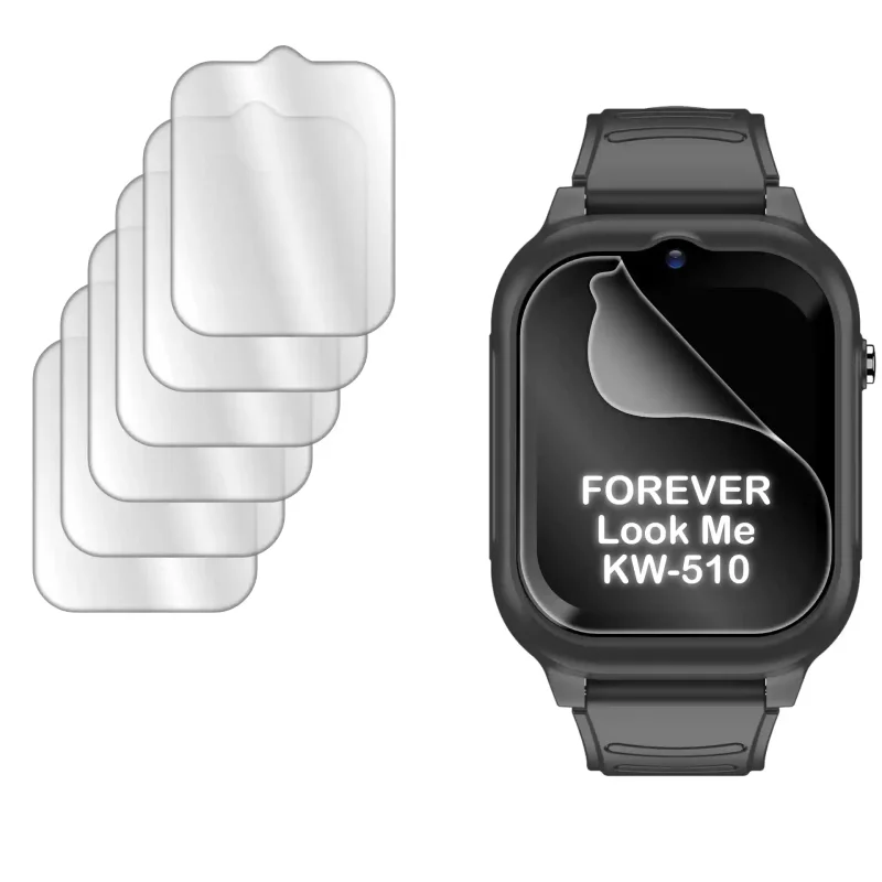 Folia hydrożelowa 3D do smartwatcha Forever Look Me KW-510, zestaw 6 sztuk na ekran zegarka