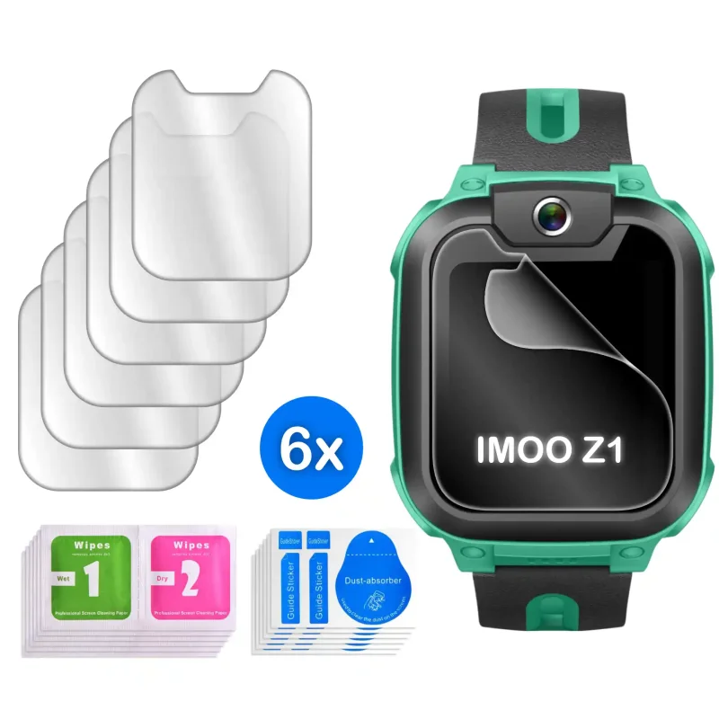 Zestaw 6 folii ochronnych do IMOO Z1 z akcesoriami montażowymi i naklejkami Dust-absorber