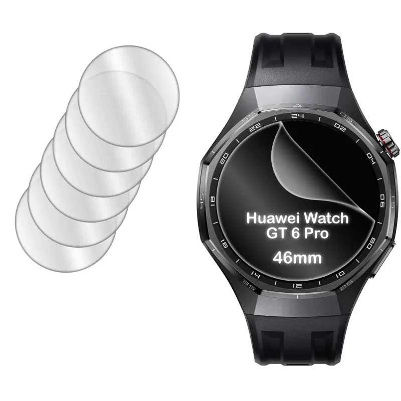 Folia hydrożelowa 3D do smartwatcha Huawei Watch GT 6 Pro 46mm, zestaw 6 sztuk na ekran zegarka