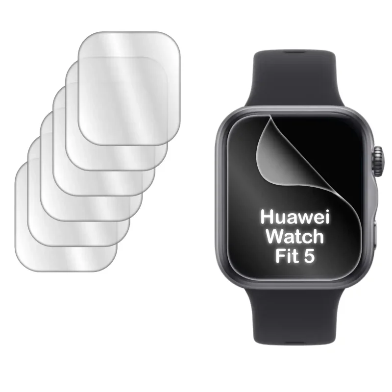 Folia hydrożelowa 3D do smartwatcha Huawei Watch Fit 5, zestaw 6 sztuk na ekran zegarka