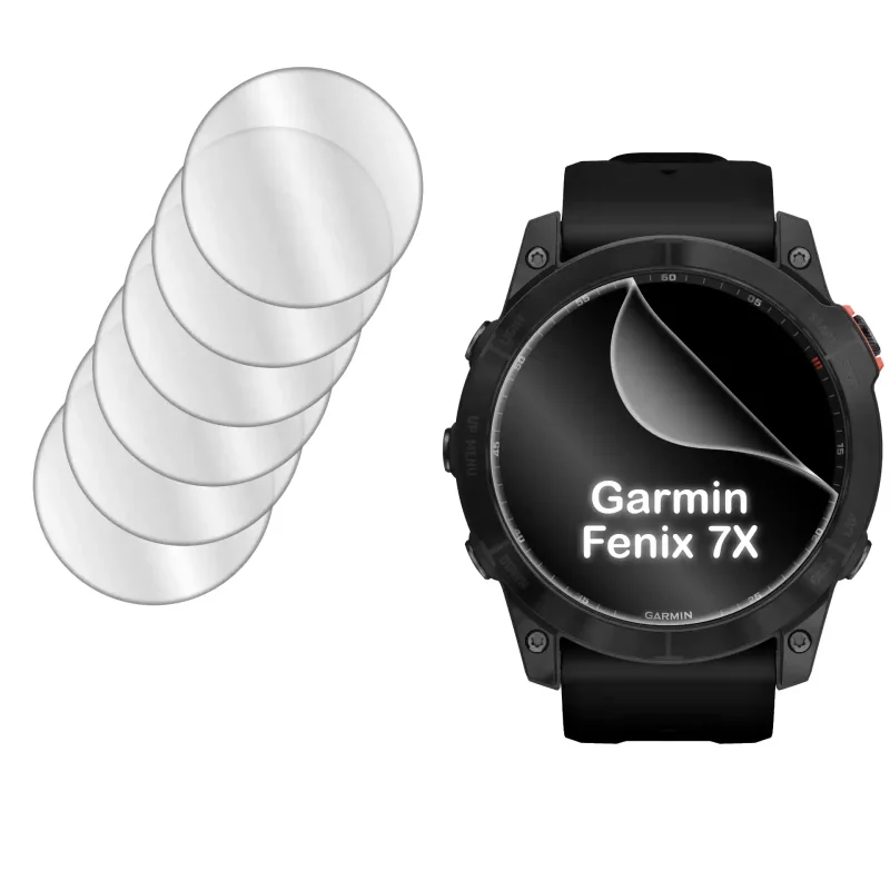 Folia hydrożelowa 3D do smartwatcha Garmin Fenix 7x, zestaw 6 sztuk na ekran zegarka