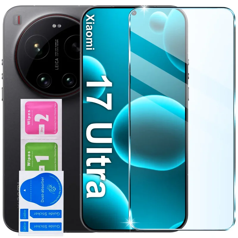 Szkło hartowane 9H do Xiaomi 17 Ultra z zestawem montażowym