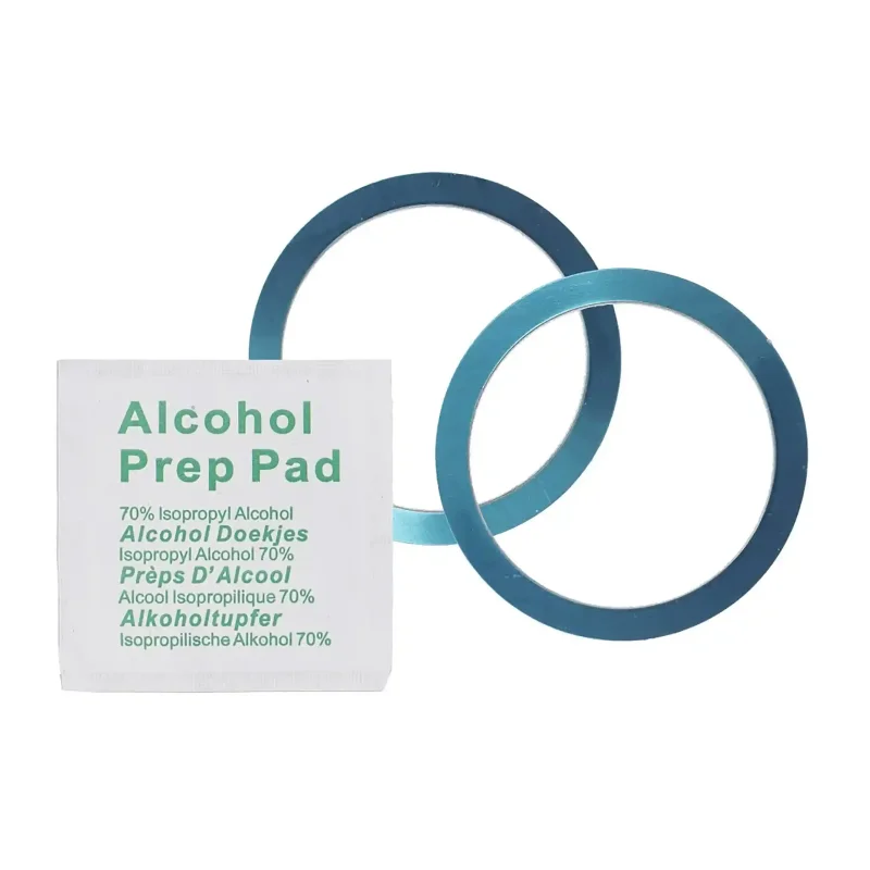 Metalowe okręgi MagSafe i chusteczka Alcohol Prep Pad do montażu uchwytu Blue Star CLAMP