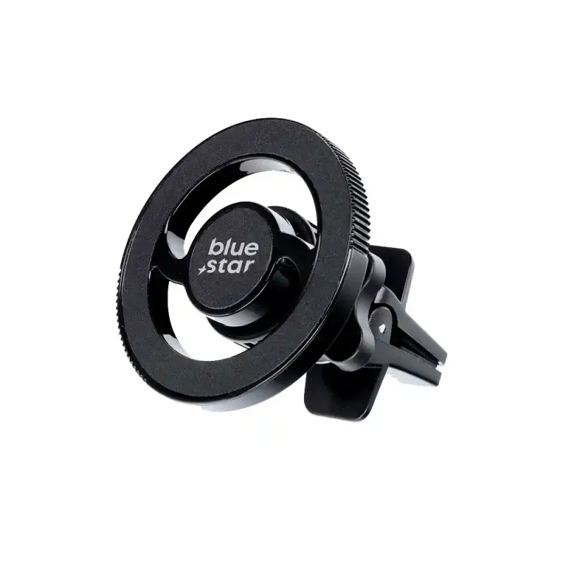 Uchwyt magnetyczny Blue Star CLAMP MagSafe z okrągłą powierzchnią mocującą i logo marki