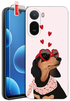 Etui do Xiaomi Redmi A7 Pro różne wzory walentynkowe ze szkłem