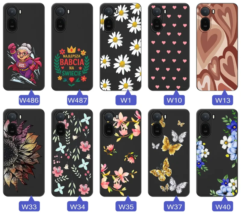 Różne etui dla babci do Xiaomi Redmi A7 Pro:  kwiaty, serca, napis Najlepsza Babcia na świecie, Babcia superbohaterka