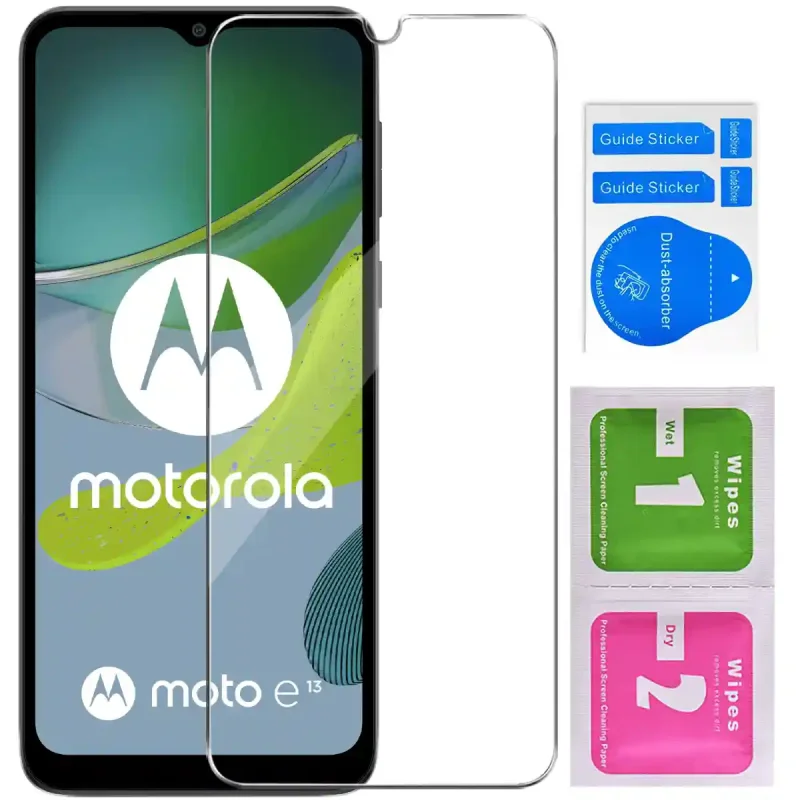 Szkło ochronne 9H do Motorola Moto E13 z akcesoriami montażowymi