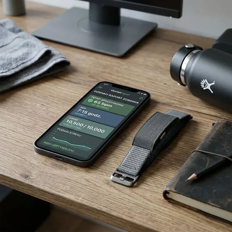 Smartband TITMO Loop I-110 współpracujący z aplikacją G Band, analiza snu, tętna, stresu i aktywności