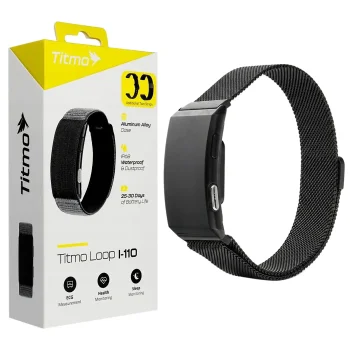 Smartband inteligentny wodoodporny TITMO Loop I-110 czarny