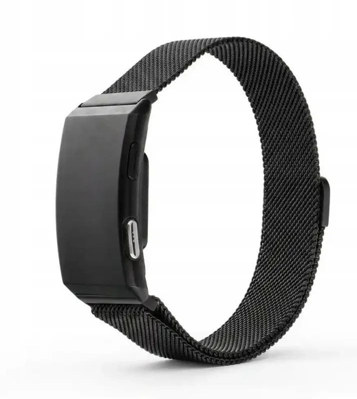Smartband TITMO Loop I-110 czarny z metalową bransoletą magnetyczną i aluminiową obudową bez wyświetlacza
