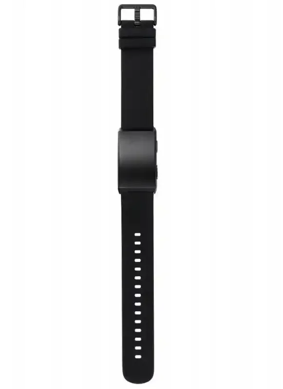Smartband TITMO Loop I-110 czarny z silikonowym paskiem, widok boczny aluminiowej konstrukcji