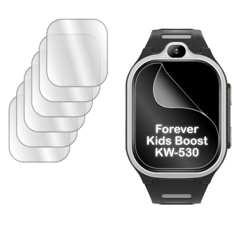 Folia hydrożelowa 3D na smartwatch Forever Kids Boost KW-530, zestaw 6 sztuk na ekran zegarka