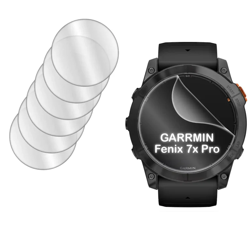 Folia hydrożelowa 3D na smartwatch Garmin Fenix 7x Pro, zestaw 6 sztuk na ekran zegarka