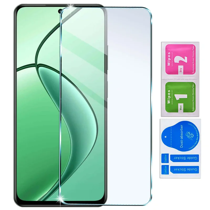 Szkło ochronne 9H do Realme 12 5G / 12x 5G z zestawem do oczyszczenia ekranu