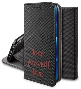 Etui do Motorola Edge 50 Pro zamykane z wzorami walentynkowymi