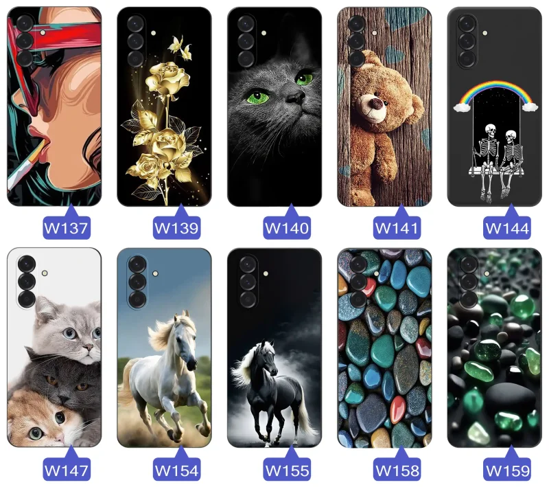 Fajne wzory na etui do Samsung Galaxy A37 5G: konie, miś, róże
