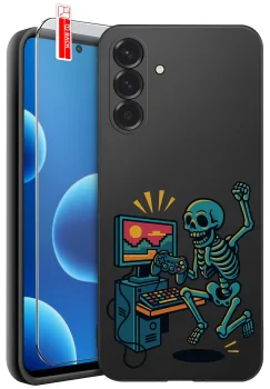 Etui do Samsung Galaxy A37 5G różne wzory dla gracza ze szkłem