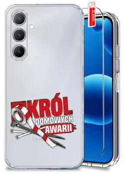 Etui do Samsung Galaxy A14 5G przezroczyste różne wzory dla Taty ze szkłem