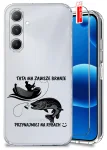 Etui do Samsung Galaxy A34 5G przezroczyste różne wzory dla Taty ze szkłem