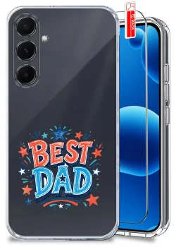 Etui do Samsung Galaxy A55 5G przezroczyste różne wzory dla Taty ze szkłem